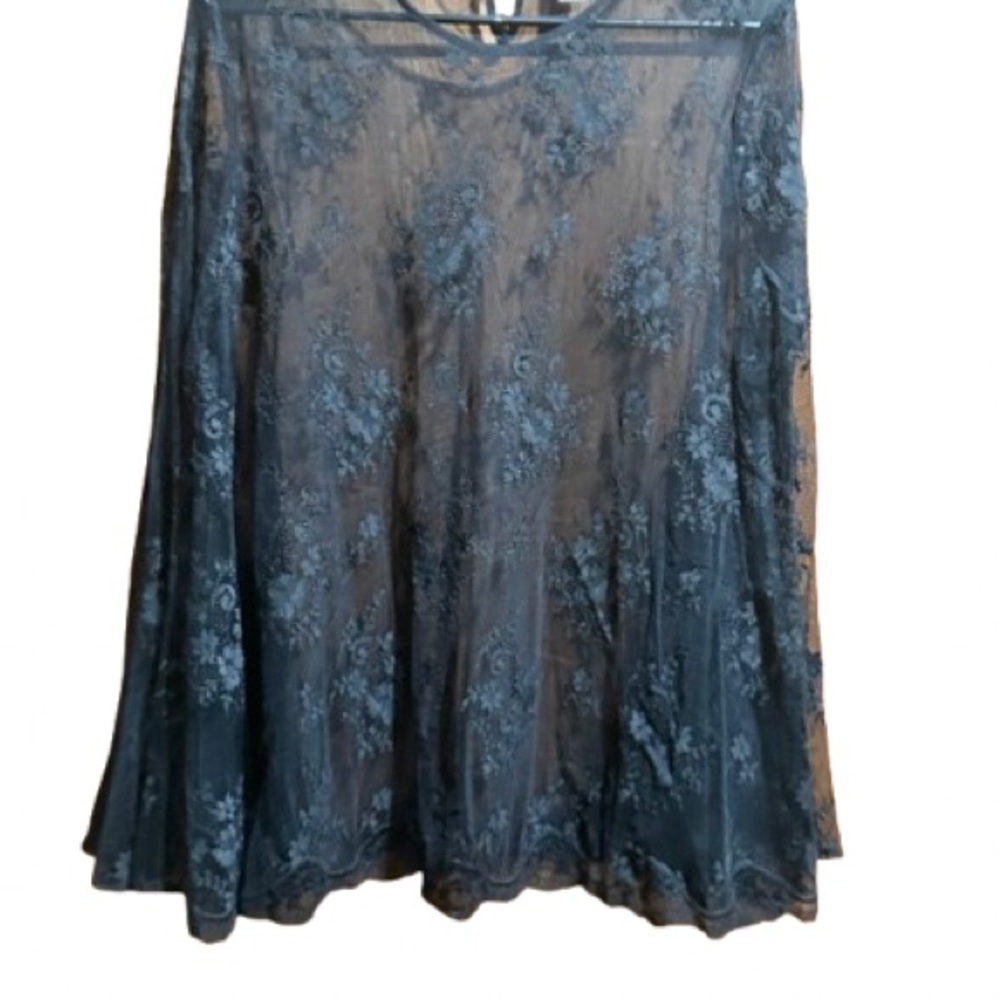Victoria's Secret Black Floral A-Line Blouse